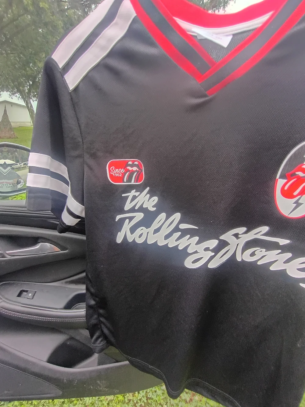 The Rolling Stones  Black Graphic Jersey Top Medium